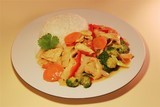 Hühnerfleisch Curry (mild)